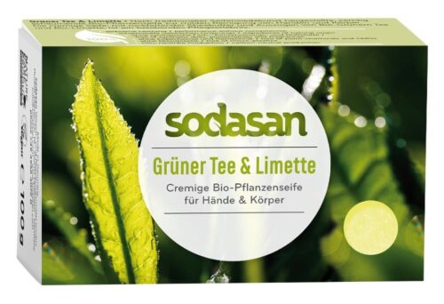 BIO Pleťové mydlo Cream zelený čaj a limetka - Sodasan Obsah: 100 g