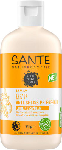 Kúra na poškodené vlasy bio olivový olej a proteíny Sante Obsah: 200 ml