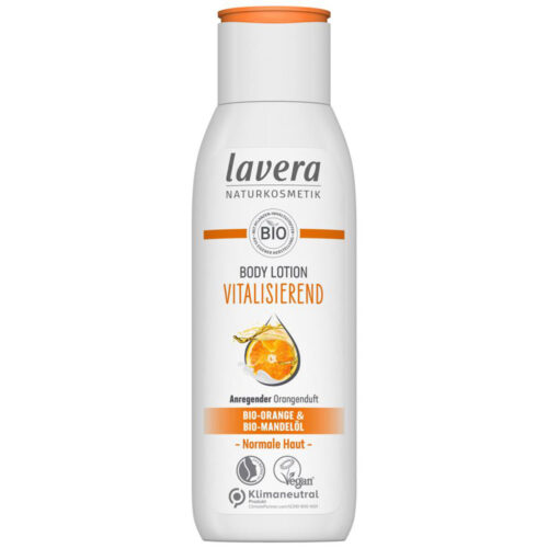 Telové mlieko vitalizujúce bio pomaranč a bio mandľový olej Lavera Obsah: 200 ml