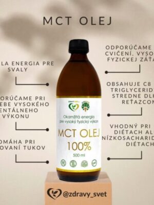 Zdravý svet MCT olej 100% Obsah: 500 ml