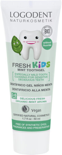Logona Fresh Kids zubný gél Mäta Objem: 50 ml